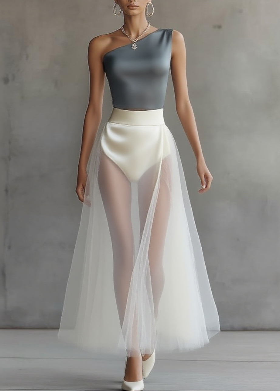 Sexy Asymmetrical Top And Maxi Skirts Two Piece Set Summer - Omychic