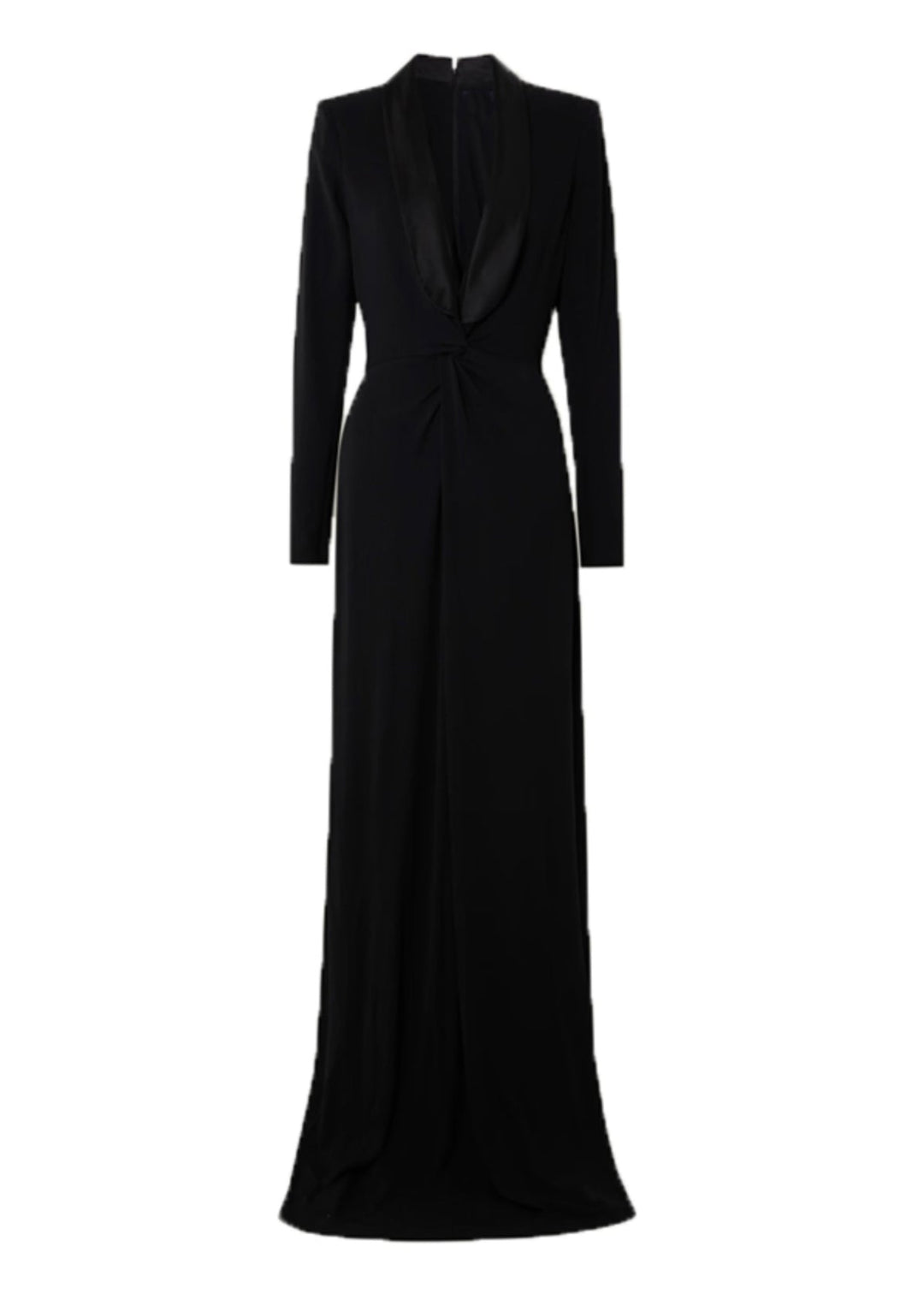 Sexy Black V Neck Slim Maxi Vestidos Spring