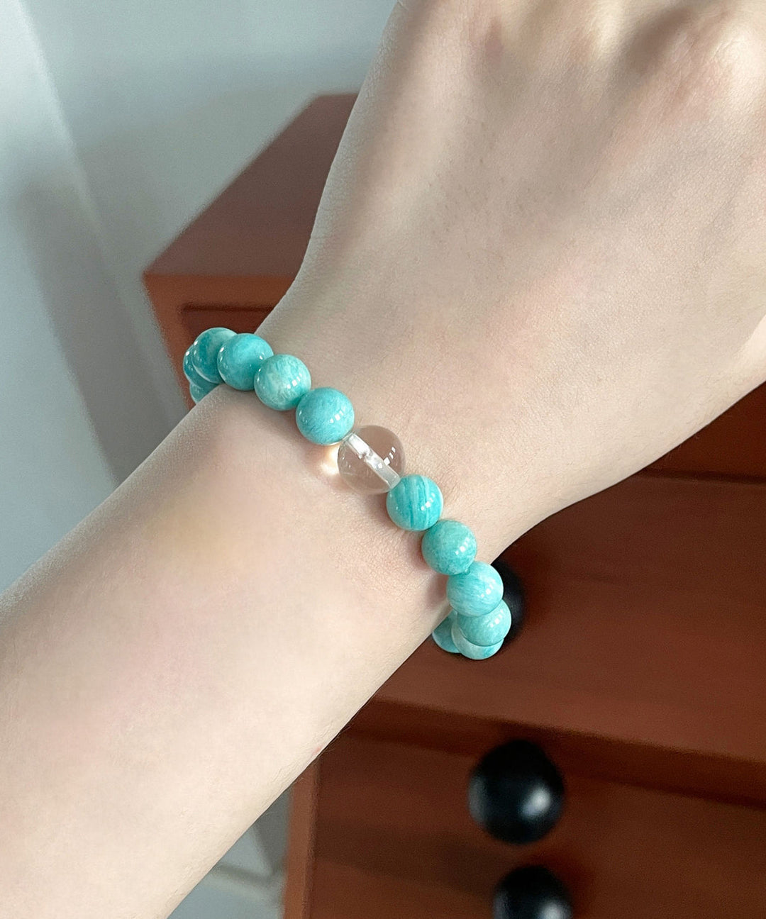 Simple Blue Amazonite Beads Bracelet