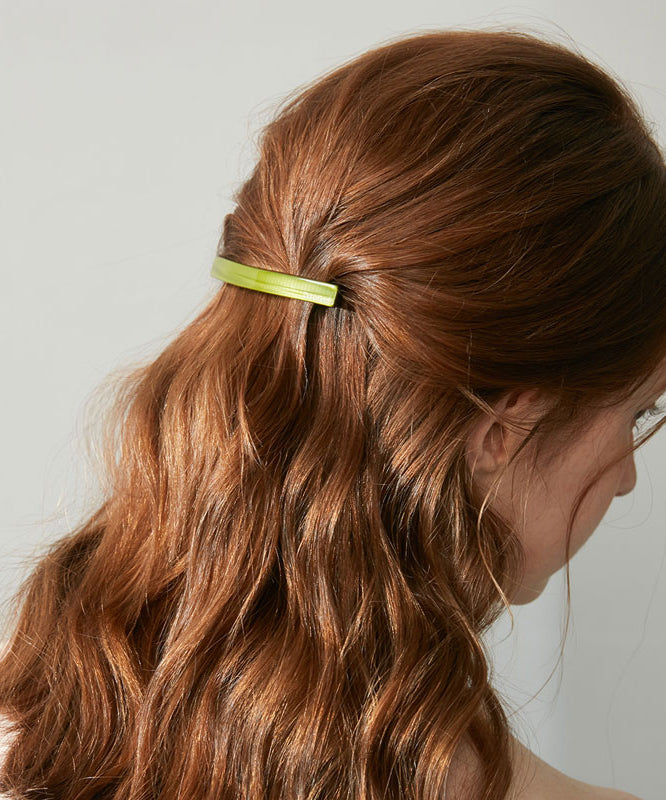 Simple Chic Green Metal Resin Barrettes Hairpin