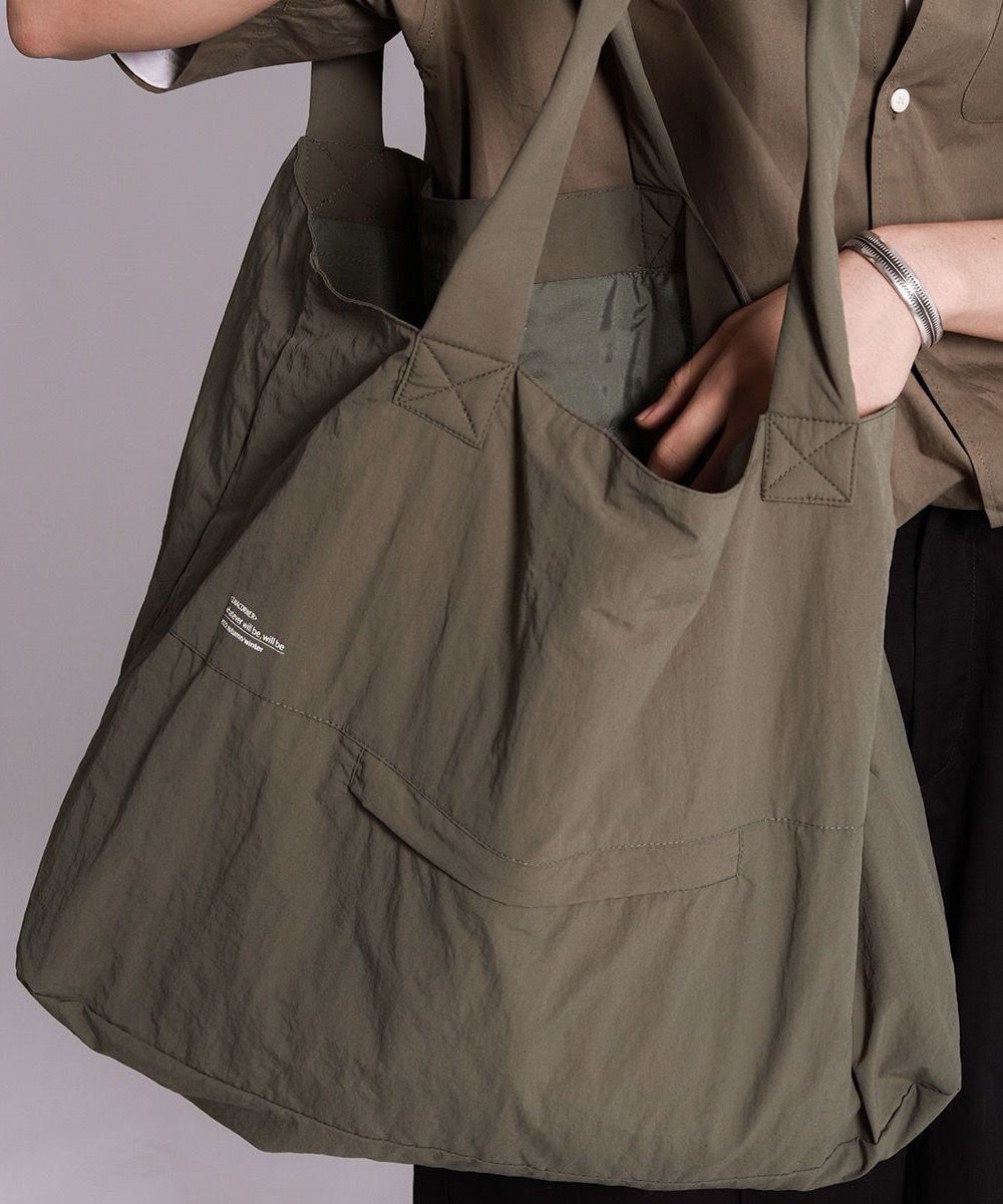 Simple Grayish Green Large Capacity Satchel Bag Handbag