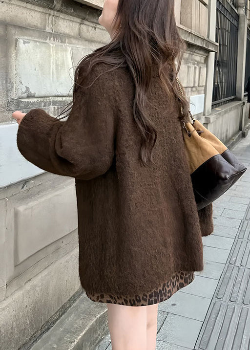 Simple Green V Neck Solid Knit Cardigans Fall