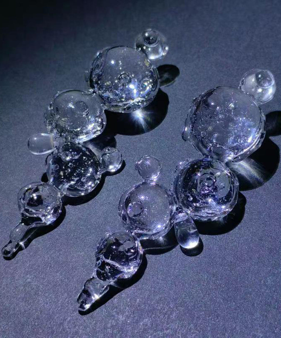 Simple Icy Transparent Bubble Geometric Resin Drop Earrings