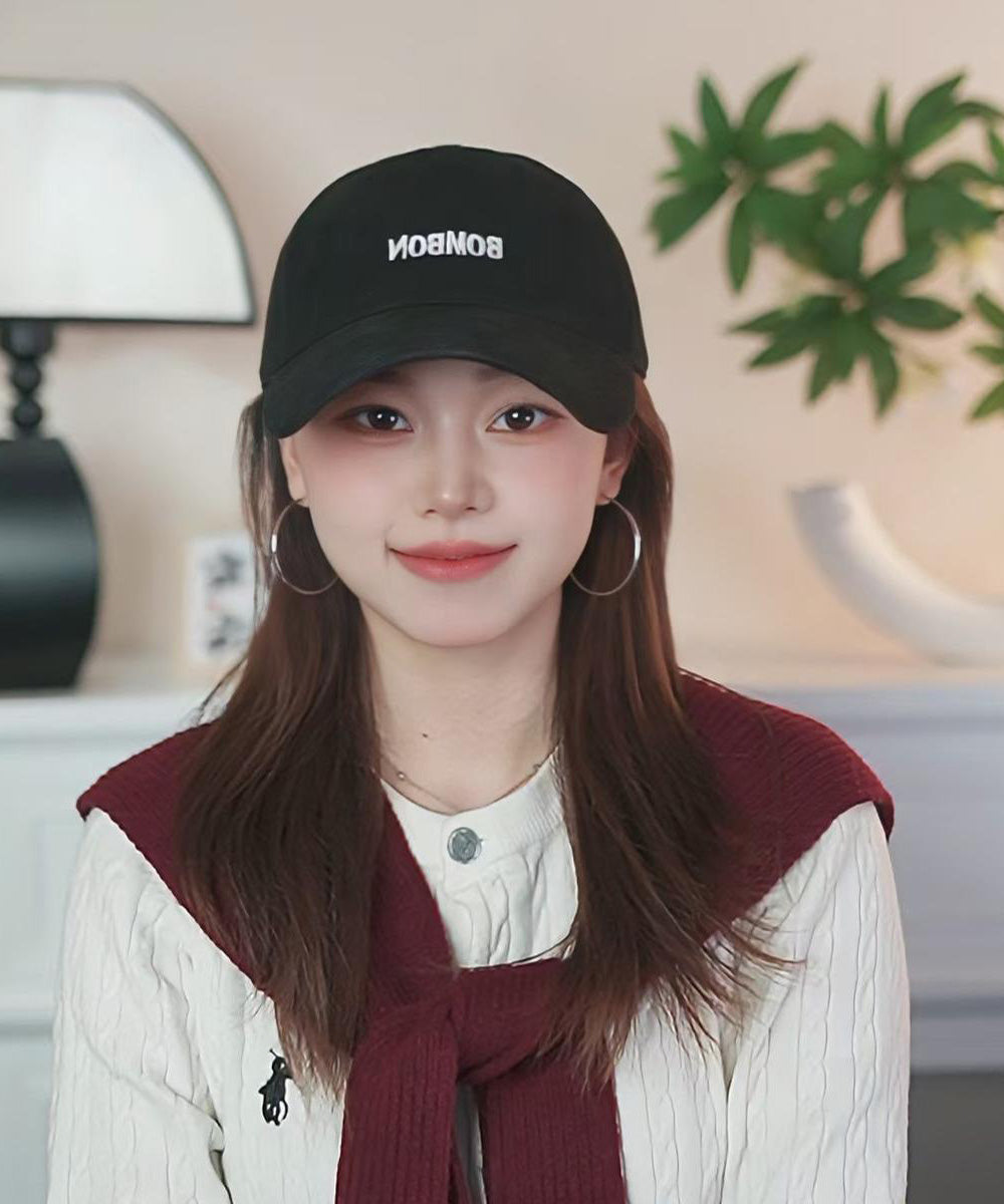 Simple Letter Pink Embroidered Baseball Cap Hat