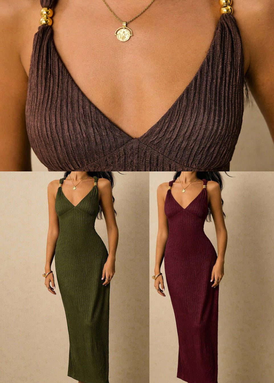 Simple Mulberry Backless Wrinkled Cotton Cami Dress Summer