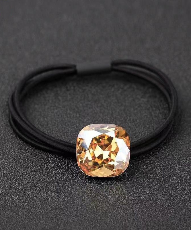 Simple Red Hand Woven Zircon Crystal Hair Tie