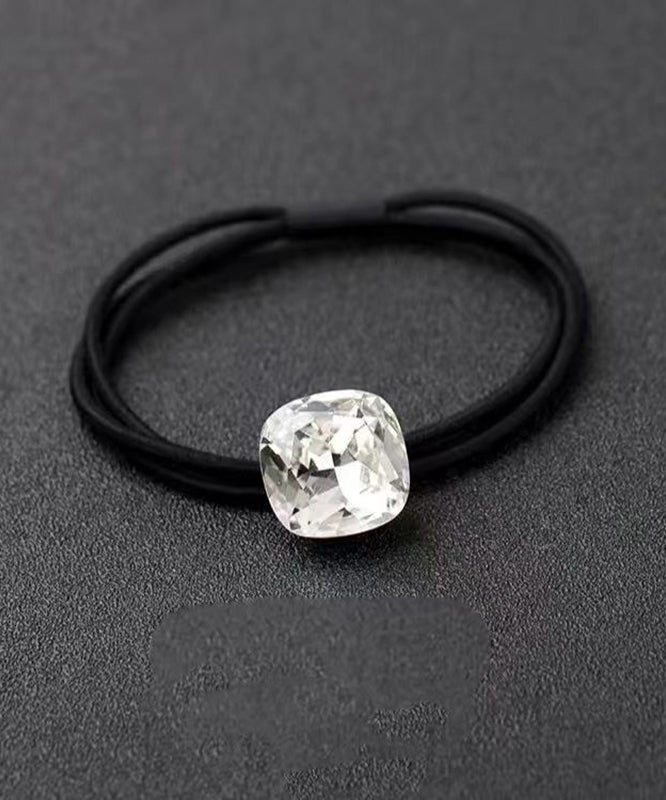 Simple Red Hand Woven Zircon Crystal Hair Tie
