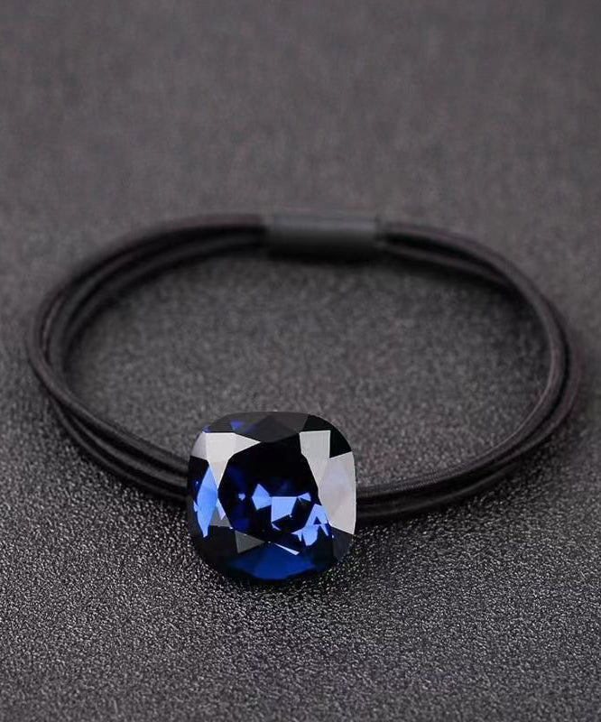 Simple Red Hand Woven Zircon Crystal Hair Tie