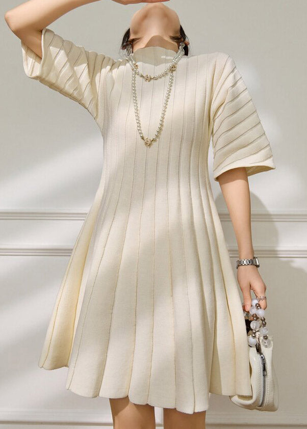 Simple White Striped Holiday Maxi Dress Summer