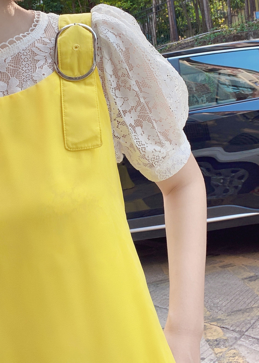 Simple Yellow Pockets Solid Cotton Jumpsuit Pants Sleeveless