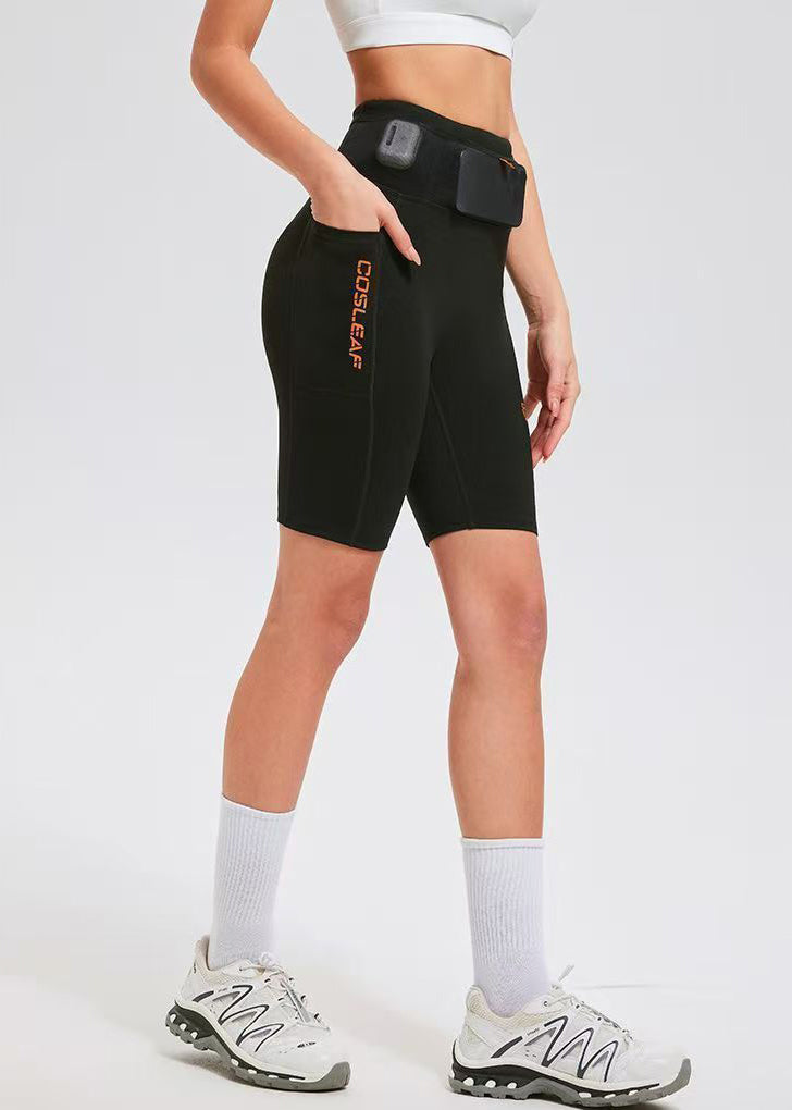 Slim Fit Black High Waist High-Stretch Breathable Tennis 5-Inch Shorts