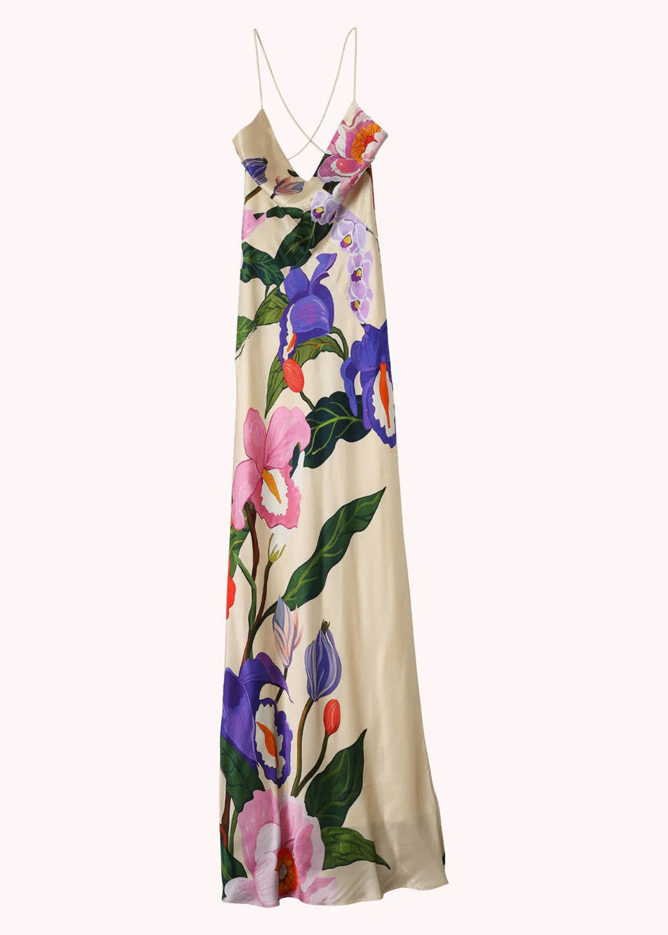 Slim Fit V Neck Long Spaghetti Strap Dress Summer