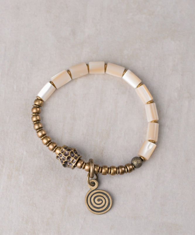 Style Alloy Patchwork Shell Unisex Charm Bracelet
