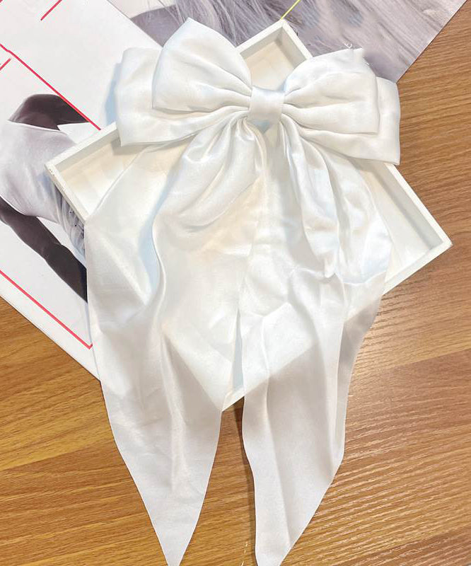 Style Black Cloth Alloy Bow Hairpin