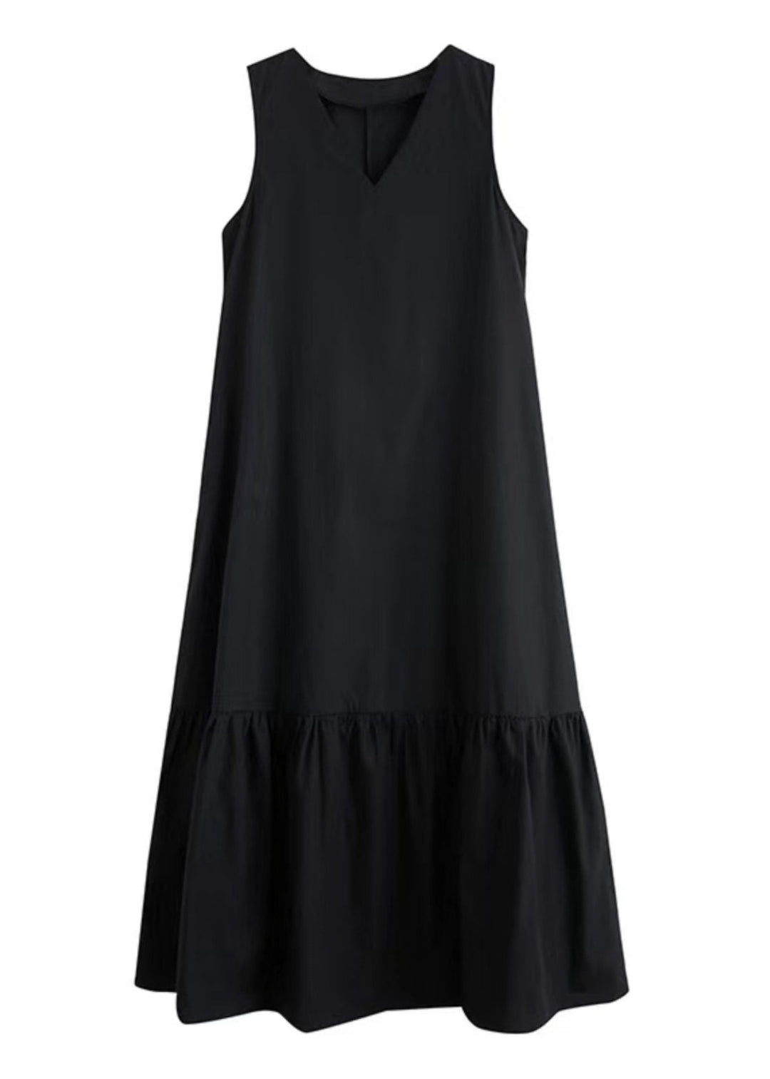 Style Black Oversized Exra Large Hem Cotton Holiday Dress Summer
