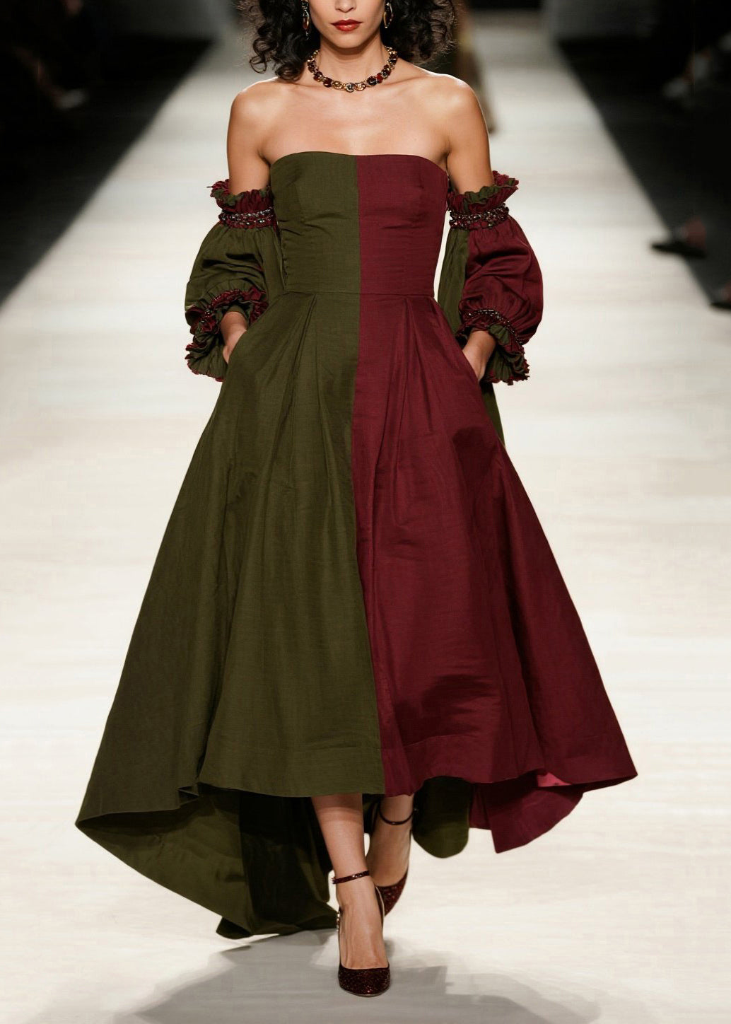 Style Colorblock Asymmetrical Patchwork Exra Large Hem Cotton Vestidos Dresses