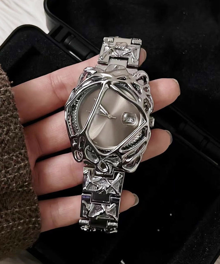 Style Dark Blue Stainless Steel Waterproof Alien Men Watches - Omychic