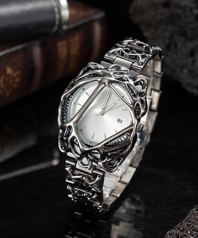 Style Dark Blue Stainless Steel Waterproof Alien Men Watches - Omychic