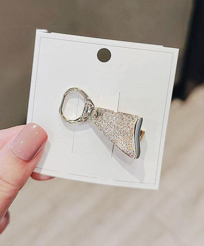 Style Gold Metal Alloy Zircon Hairpin