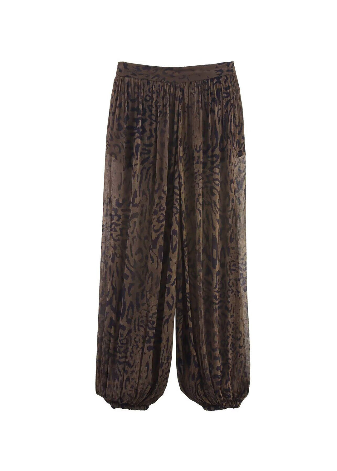Style Leopard Print Chiffon Lantern Pants Summer