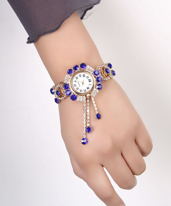 Style Red Alloy Zircon Tassel Watches