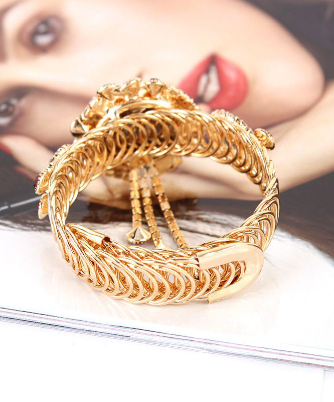Style Red Alloy Zircon Tassel Watches