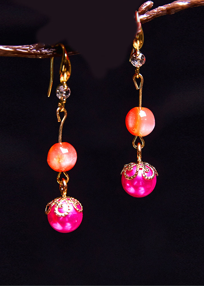 Style Rose Acrylic Acrylic Drop Earrings - Omychic