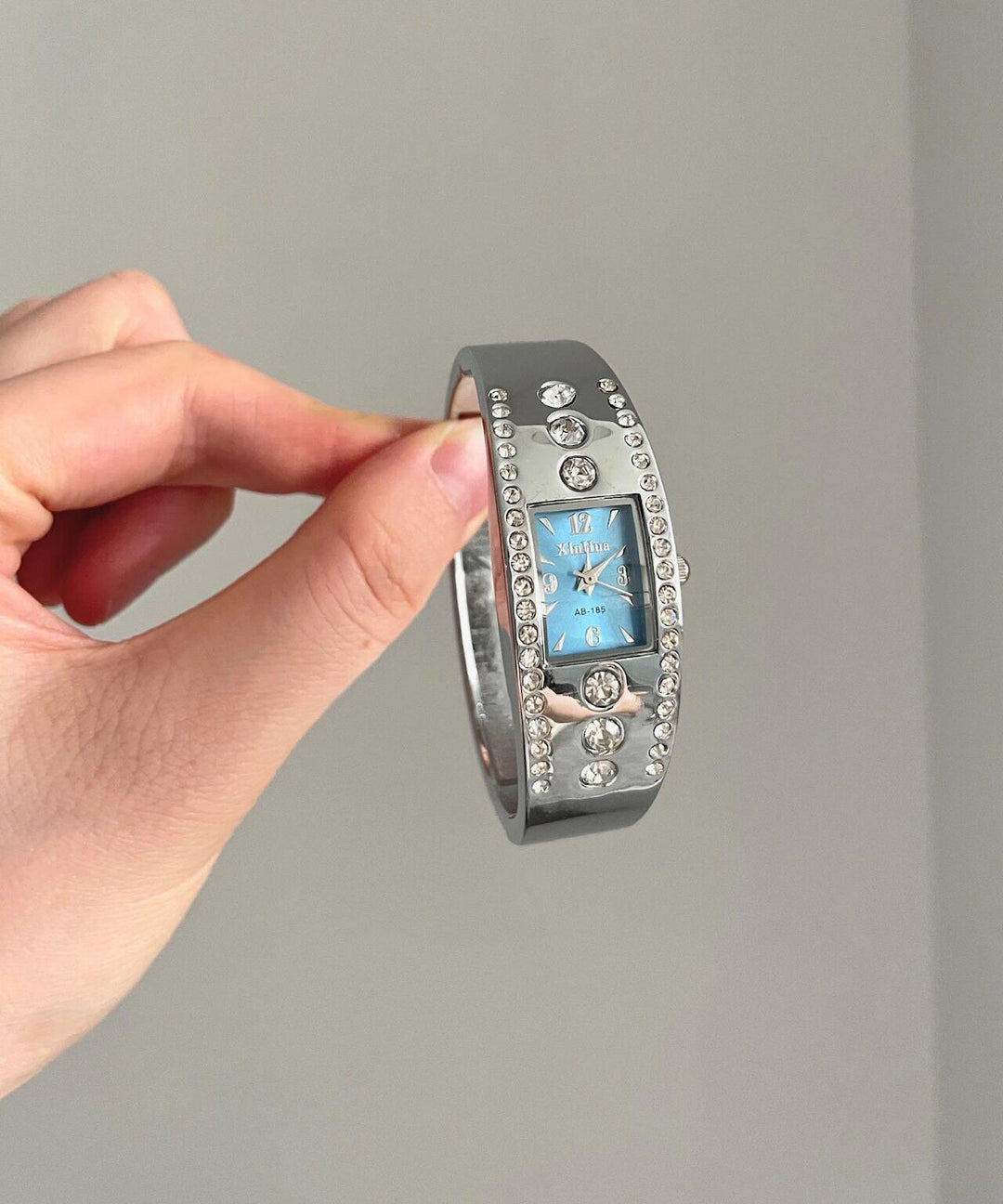 Style Silk Alloy Zircon Organic Glass Watches