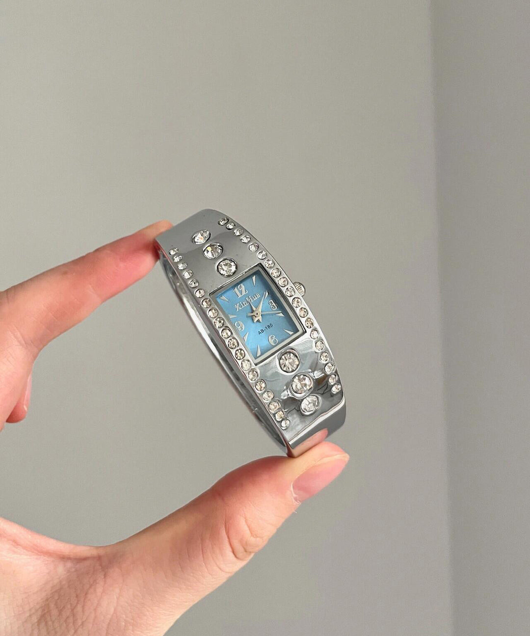 Style Silk Alloy Zircon Organic Glass Watches