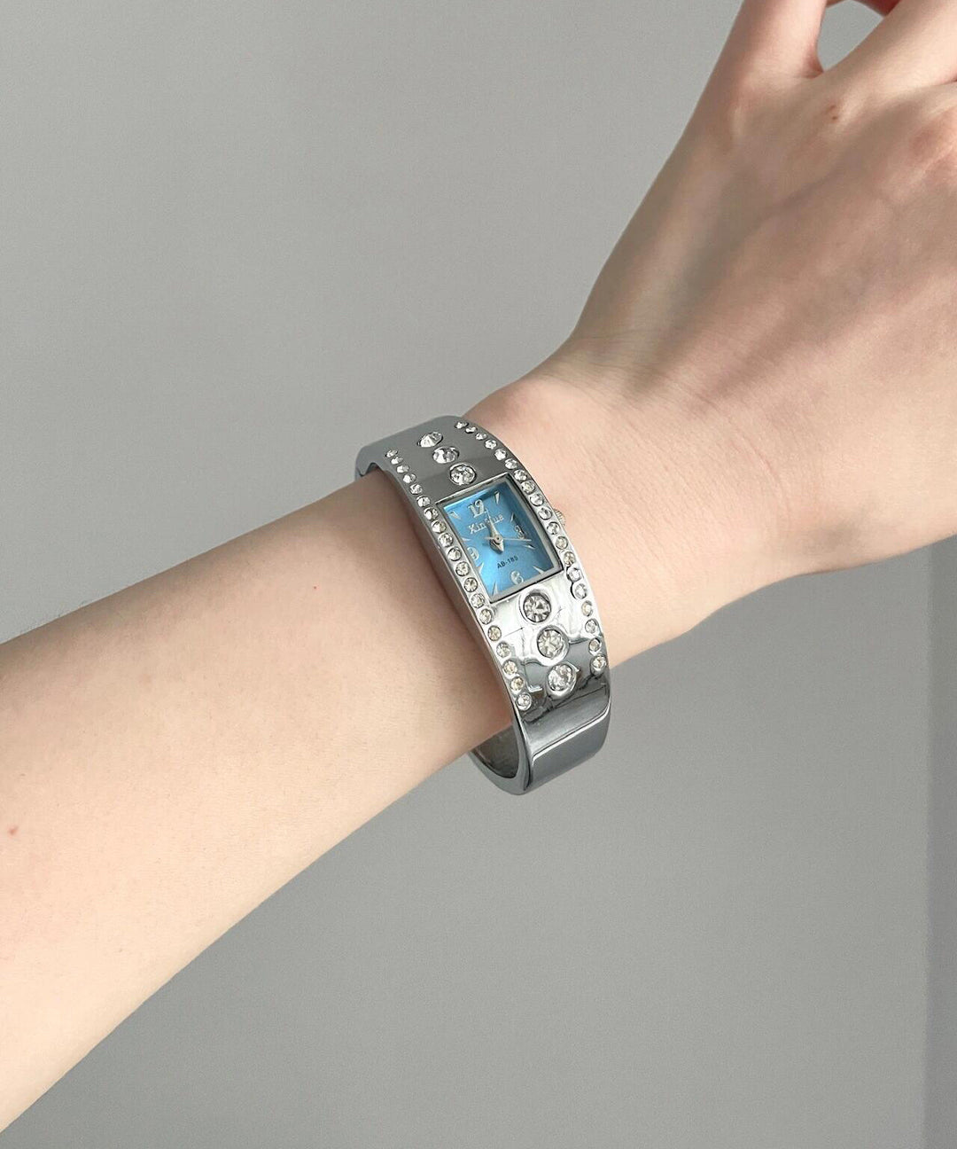 Style Silk Alloy Zircon Organic Glass Watches