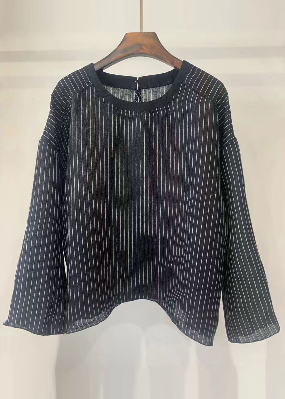 Style White Dot Oversized Cotton Blouse Tops Fall