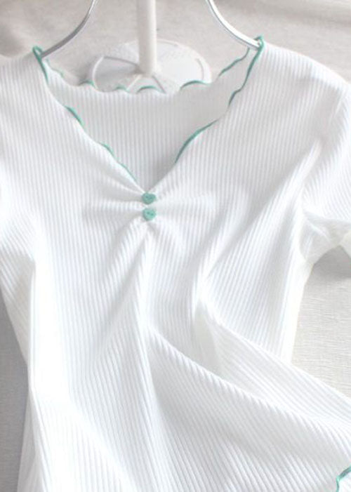 Style White Ruffled Short Sleeve Yoga Top