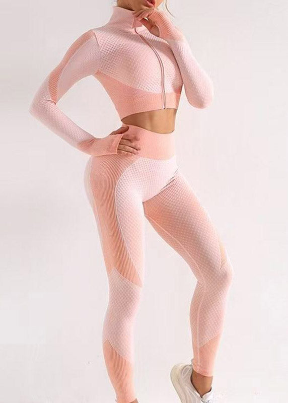 Styling Orange Seamless Sports Bra And Leggings Set Suit Gym Shark Leggings
