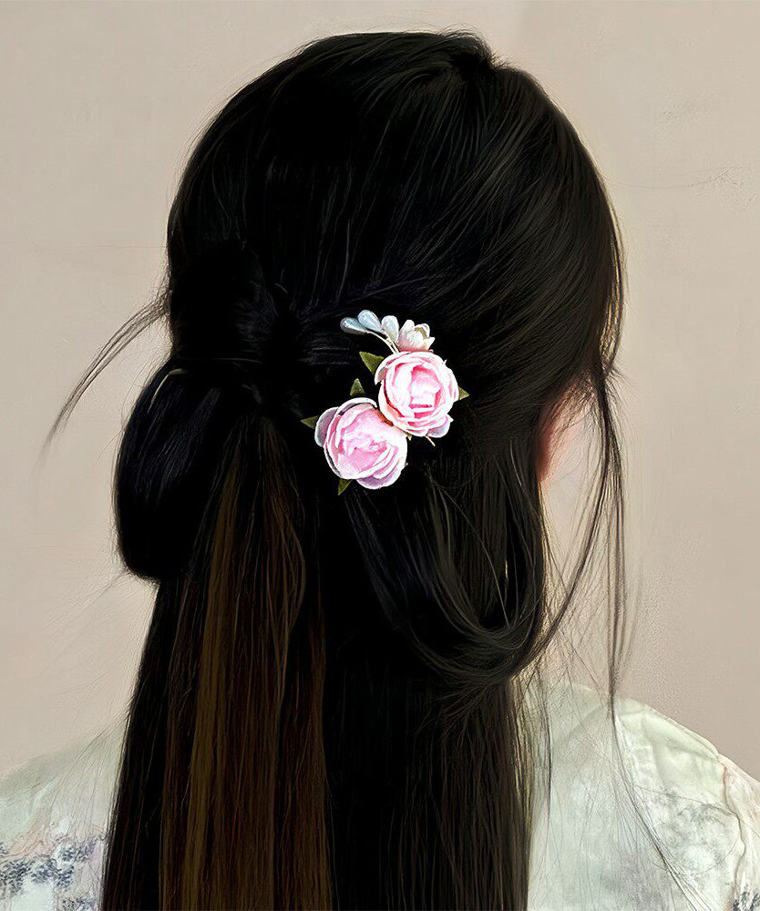 Stylish Alloy Crape Myrtle U-Shaped Hairpin Three-Piece Set