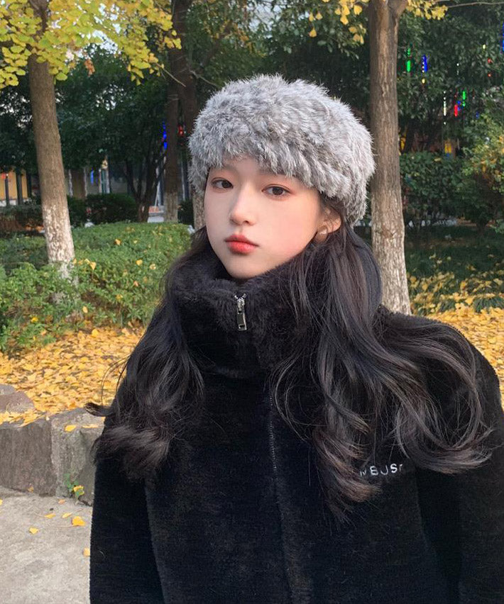 Stylish Beige Thick Warm Faux Fur Bonnie Hat