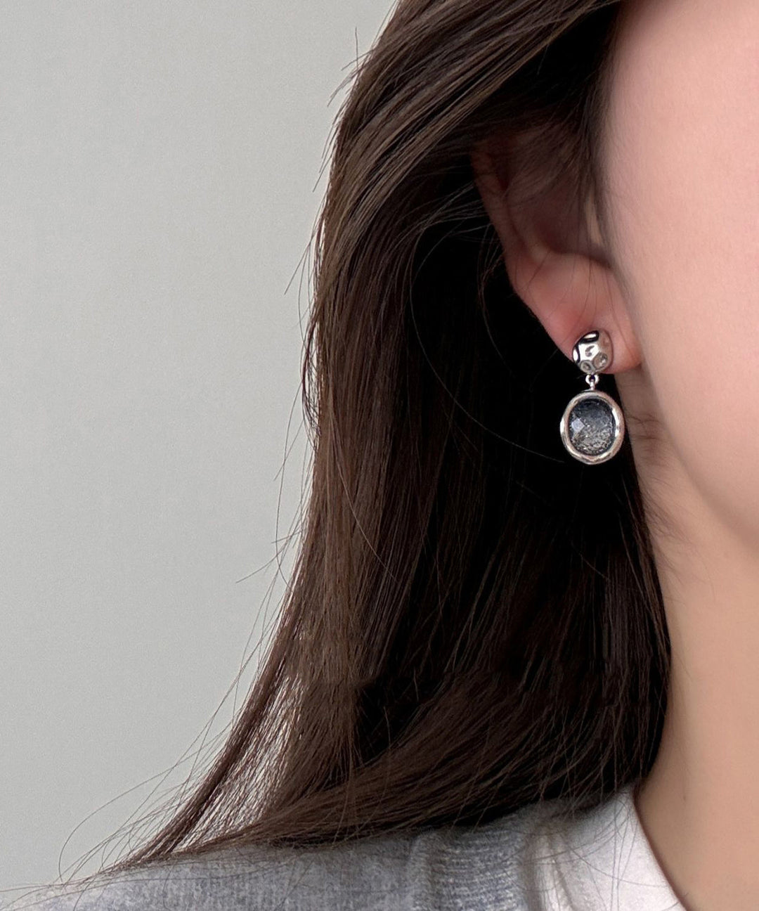 Stylish Blue Sterling Silver Alloy Starry Sky Stud Earrings