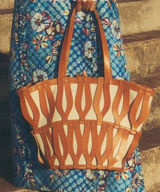 Stylish Brown Hollow Out Large Capacity Canvas Satchel Handbag