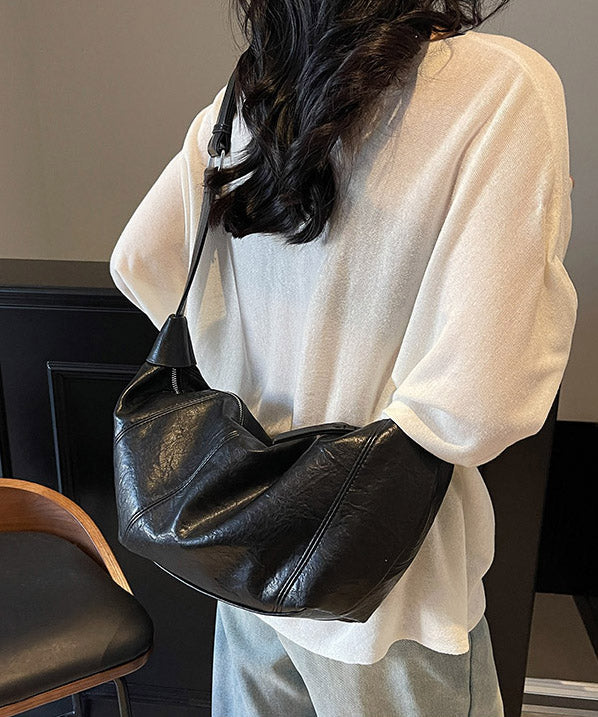 Stylish Brown Solid Durable Faux Leather Versatile Women Handbags