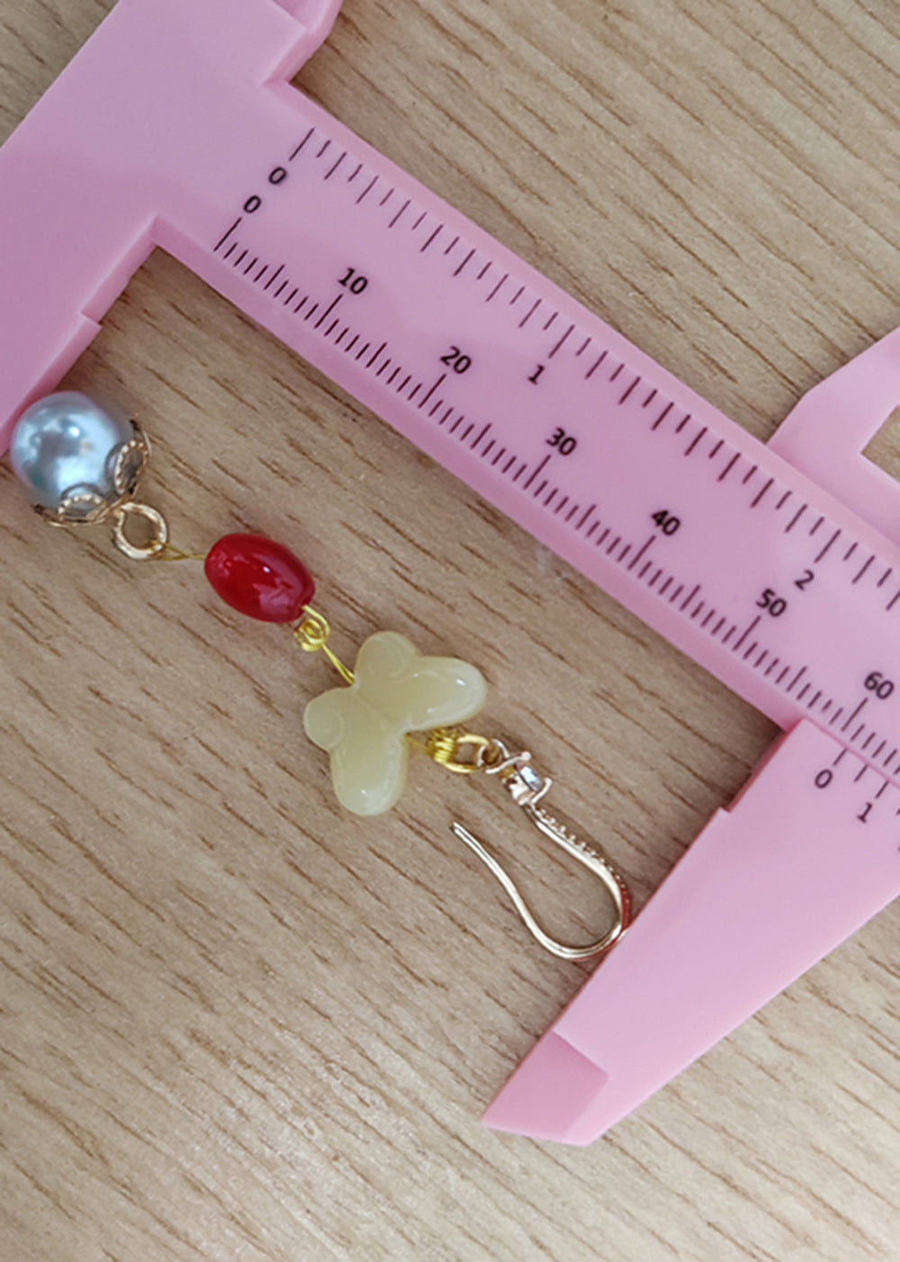 Stylish Butterfly Beeswax Pearl Zircon Drop Earrings - Omychic