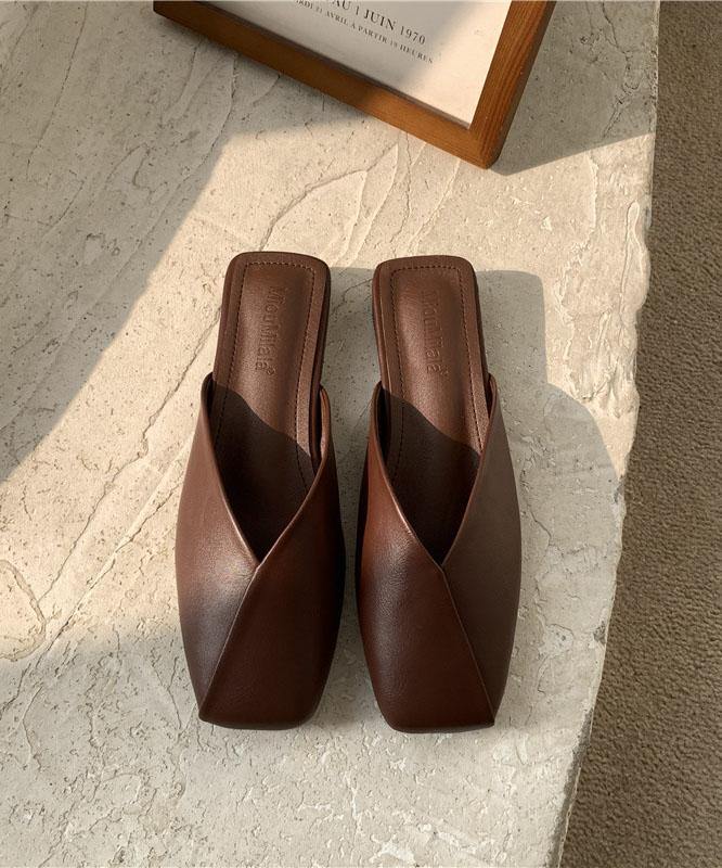 Stylish Chocolate Flat Style Slippers