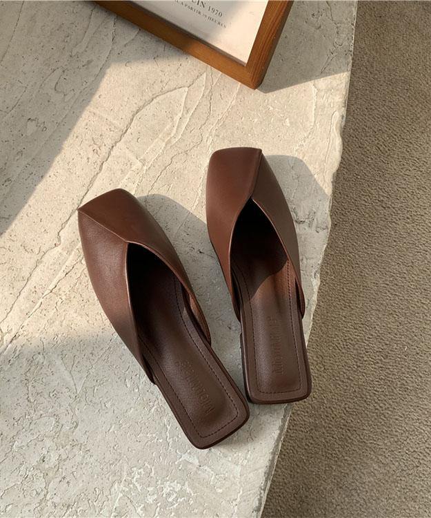 Stylish Chocolate Flat Style Slippers
