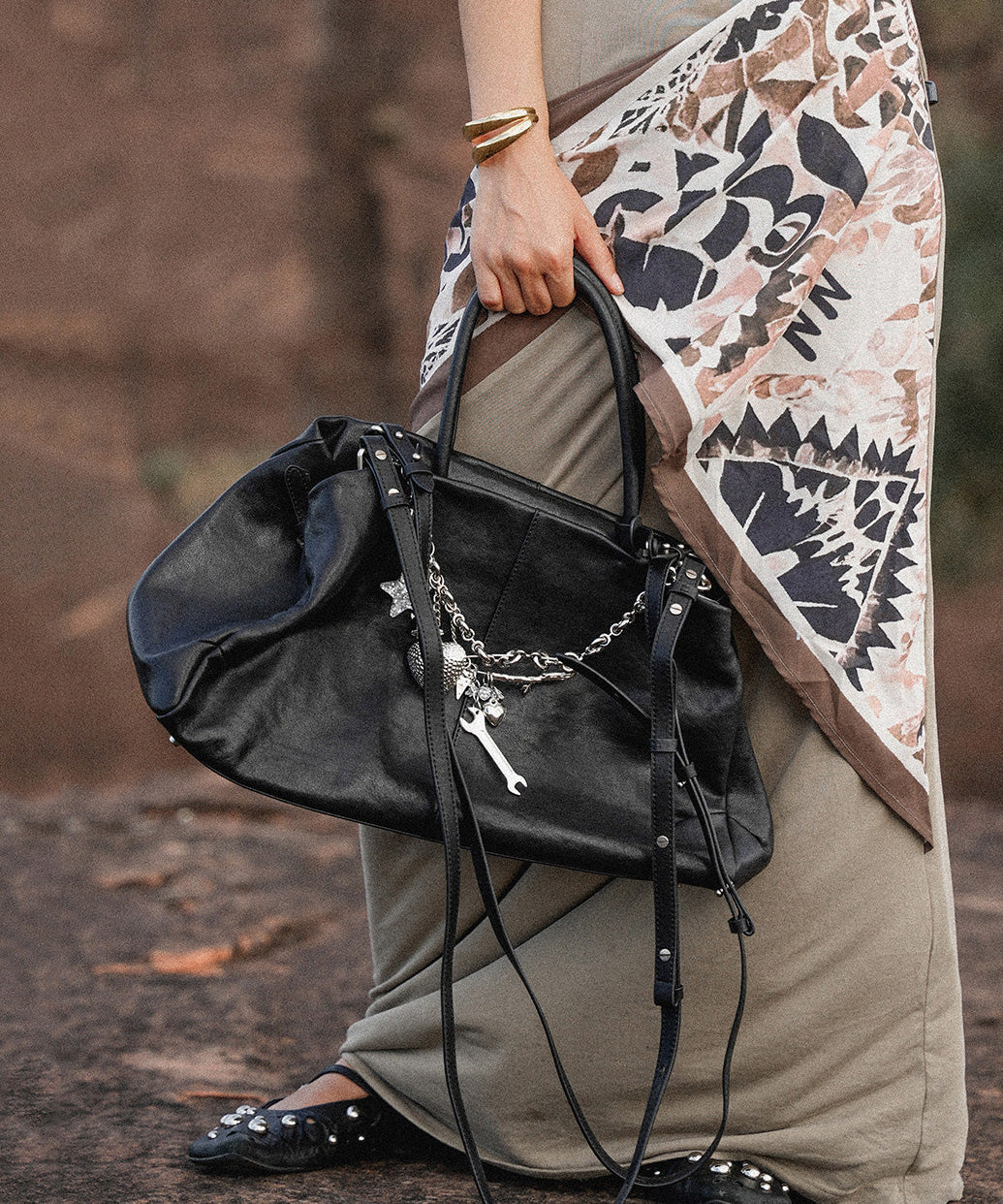 Stylish Coffee Large Capacity Calf Leather CrossBody Handbag