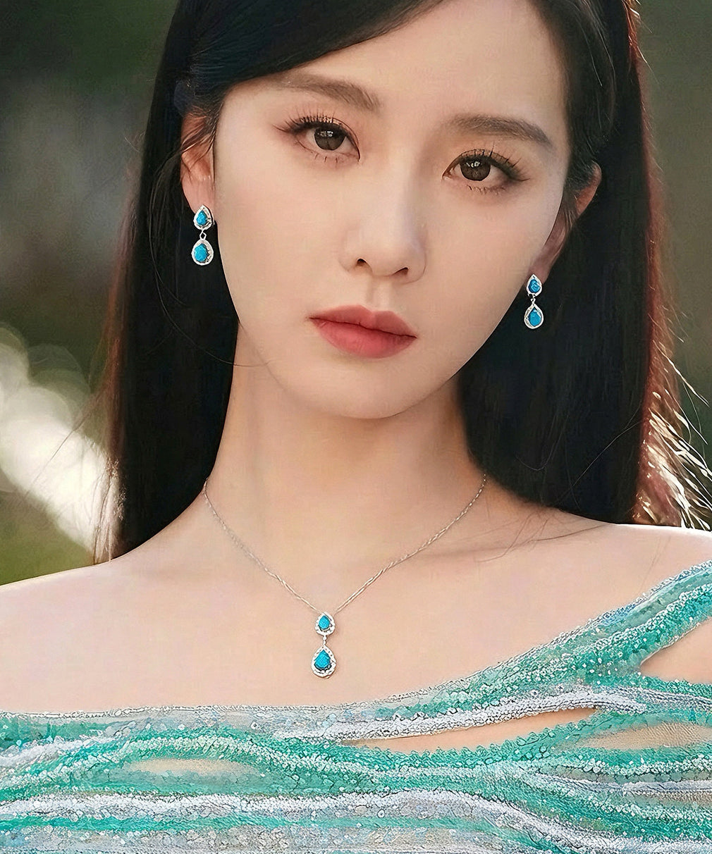 Stylish Double-layer Fine Turquoise Lariat Necklace - Omychic