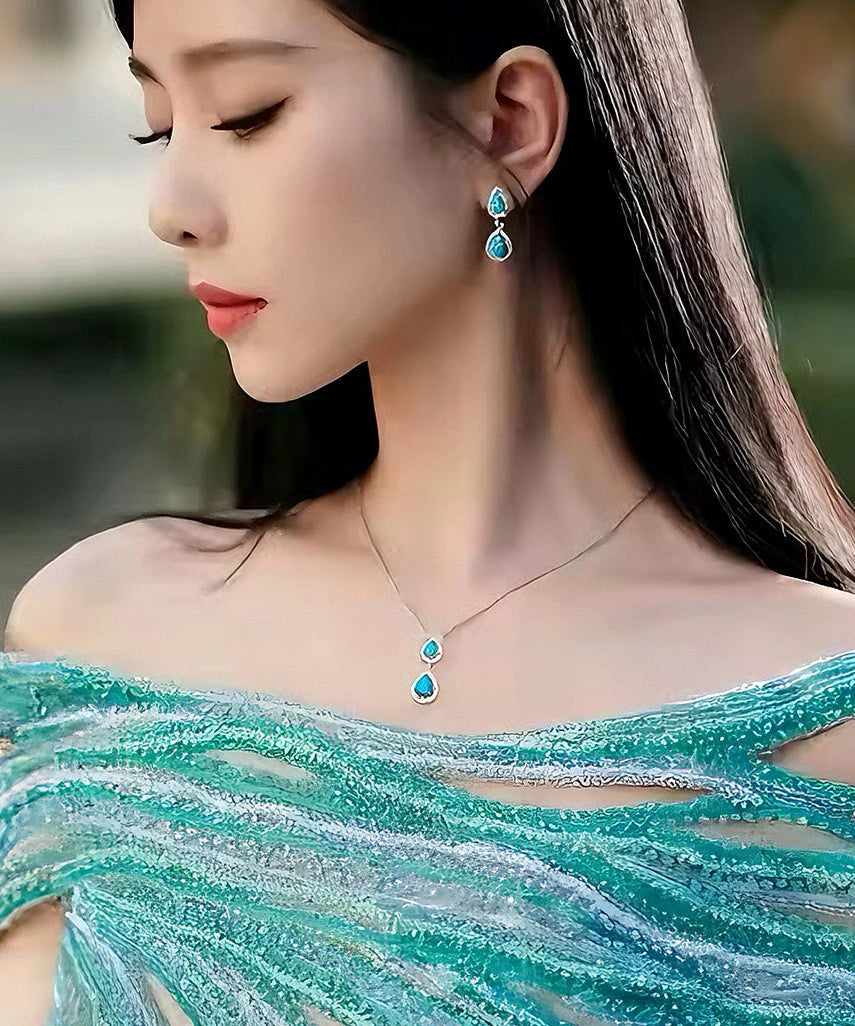 Stylish Double-layer Fine Turquoise Lariat Necklace - Omychic