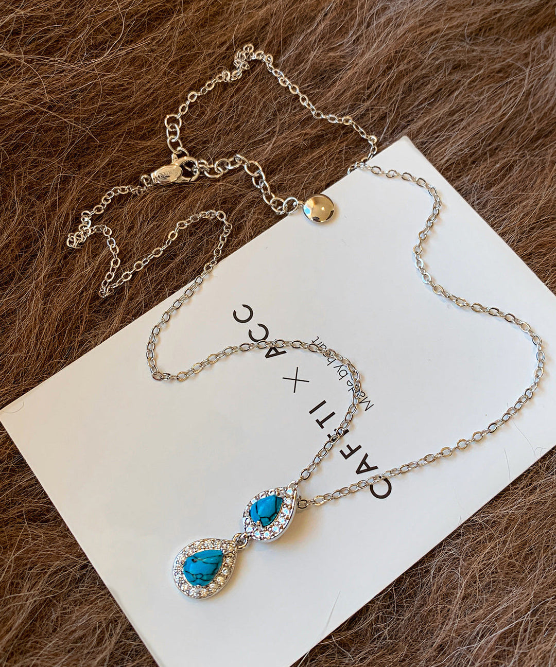 Stylish Double-layer Fine Turquoise Lariat Necklace - Omychic