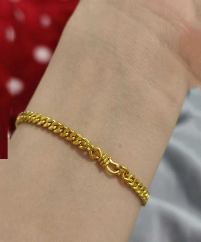Stylish Gold Sterling Silver Overgild Charm Bracelet