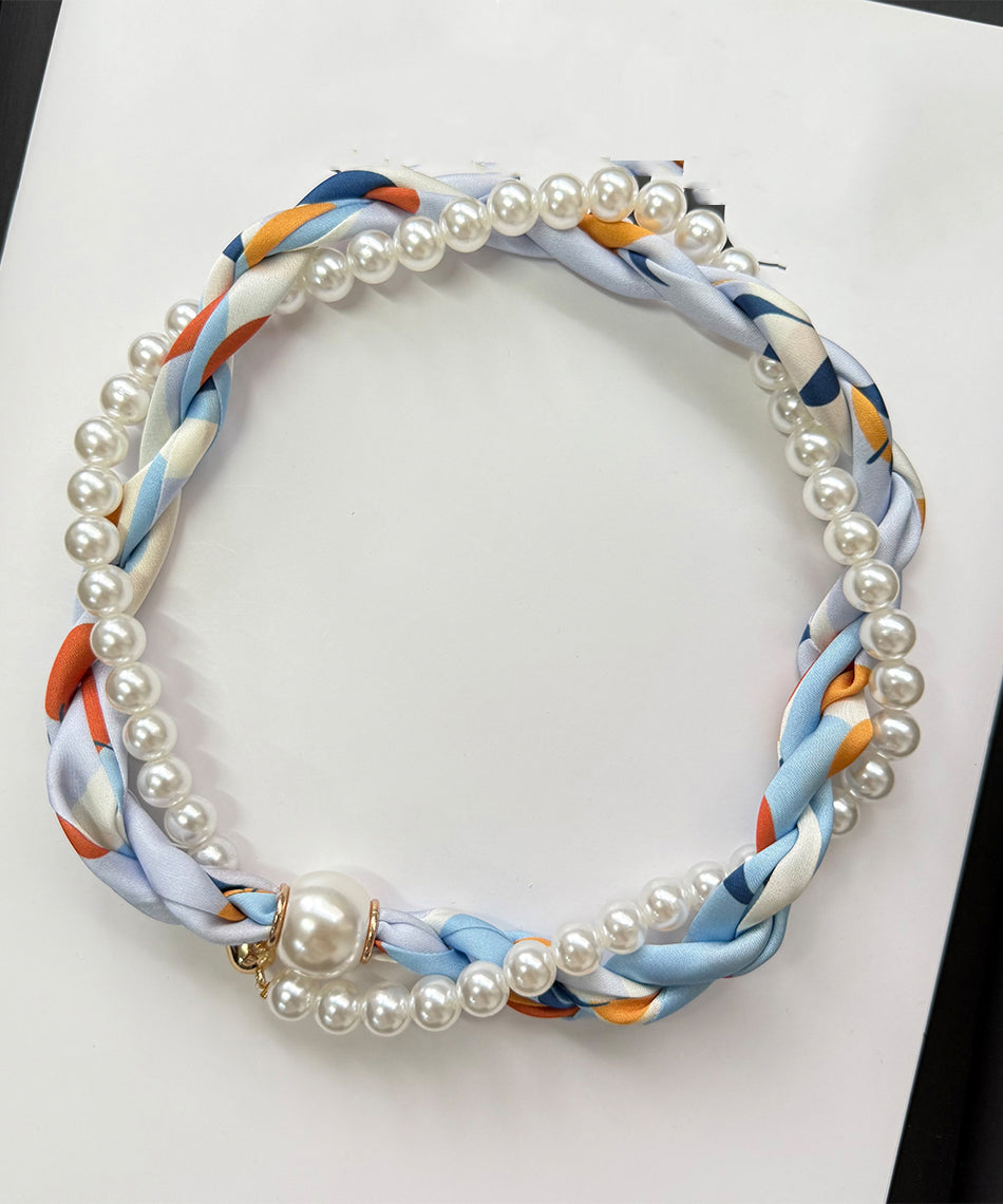 Stylish Green Alloy Silk Pearl Beading Bracelet