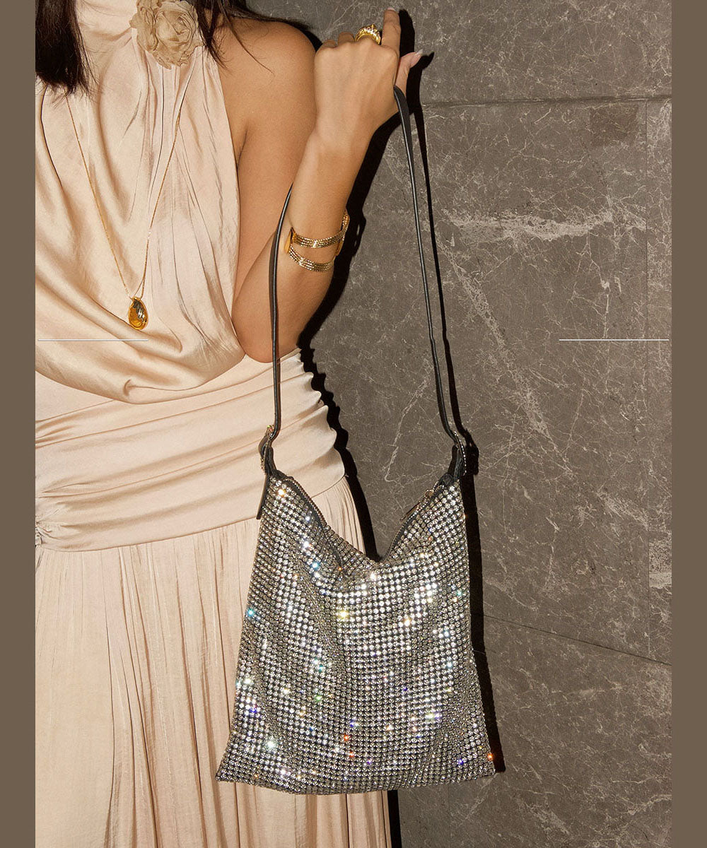 Stylish Handmade Pink Zircon Versatile Shoulder Bag