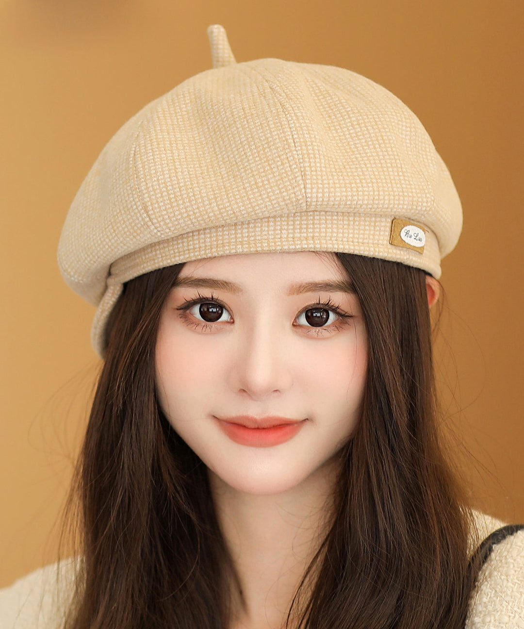 Stylish Khaki Versatile Warm Woolen Beret Hat