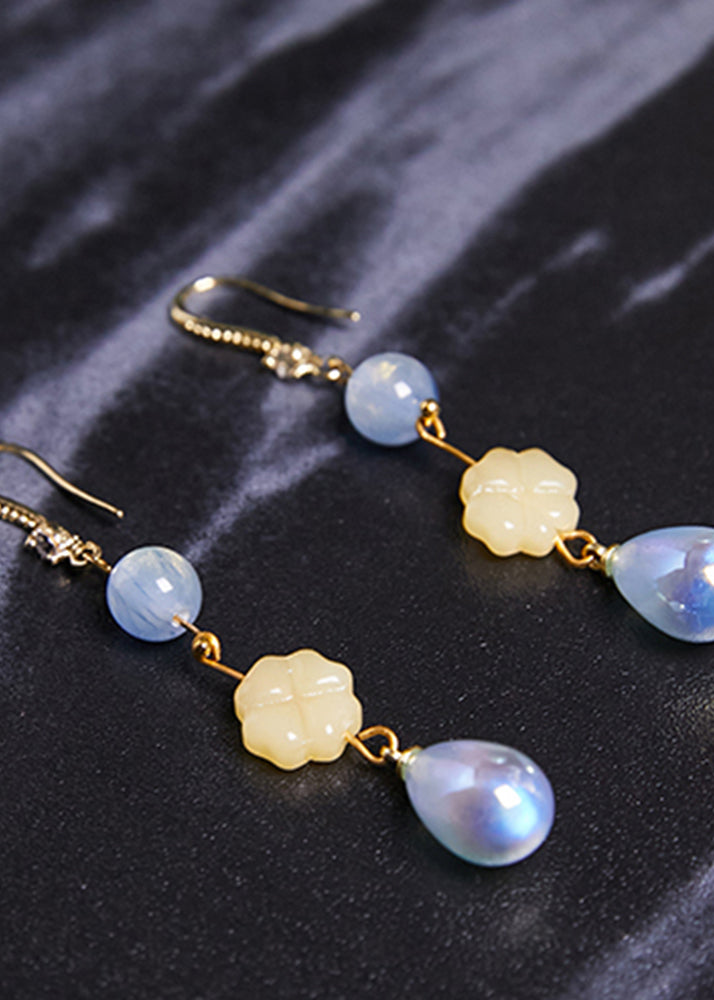 Stylish Lake Blue Water Droplet Acrylic Drop Earrings - Omychic